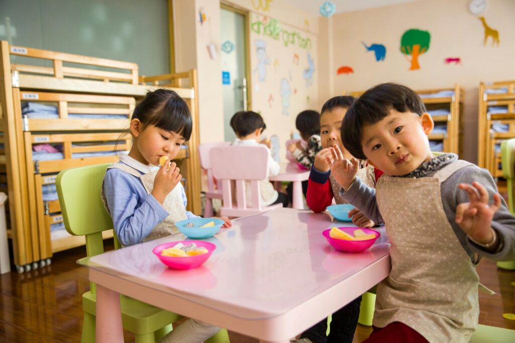 Children taking part in a classroom activity